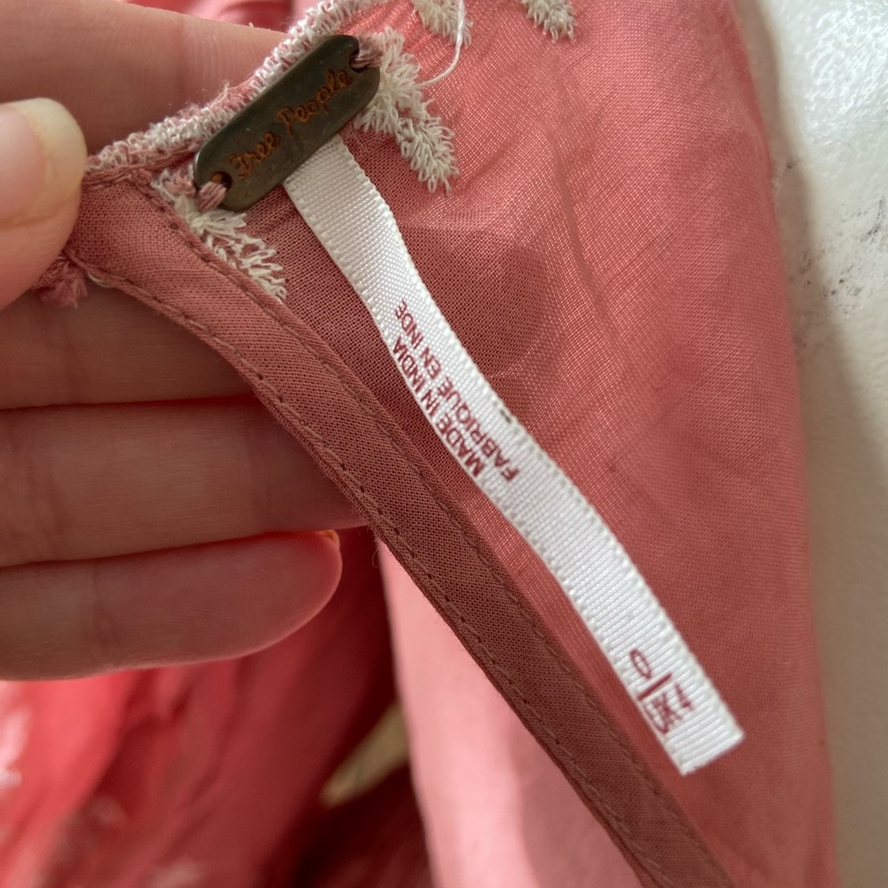 Free People Dusty Rose Embroidered Mini Dress - Picture 7 of 10